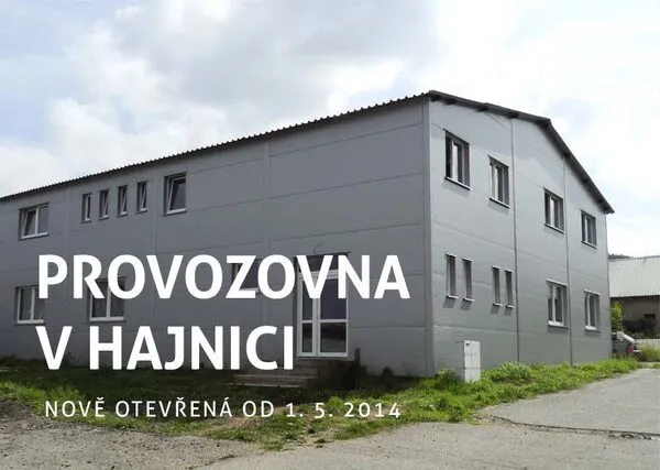Provozovna Kartony-obaly v Hajnici